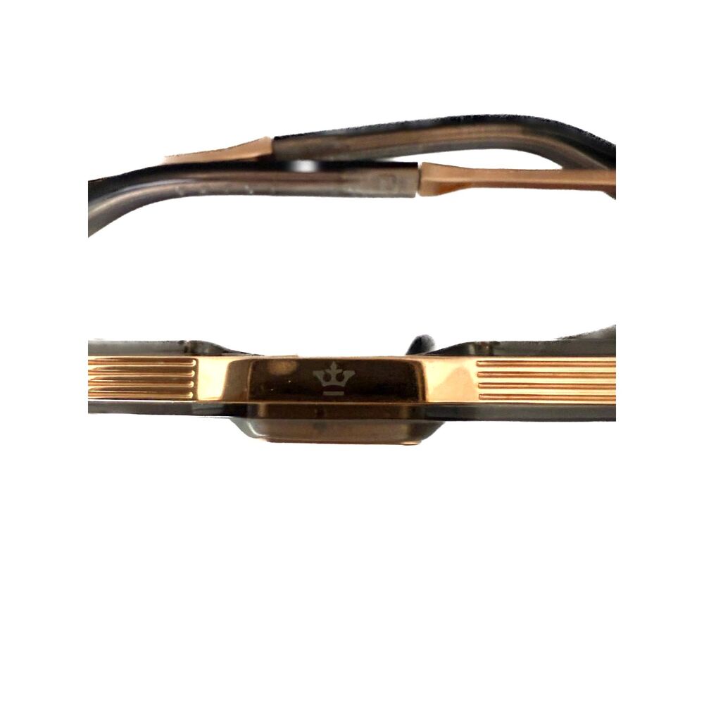 Jacques Marie Mage Savoy Square Aviator Acetate Gray/Rose Gold Sunglasses - Picture 5 of 12